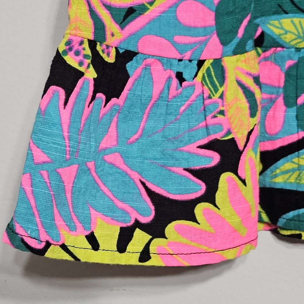 Cat and Jack Girl's  Sleeveless Tropical Print Dress - Picture 9 of 14